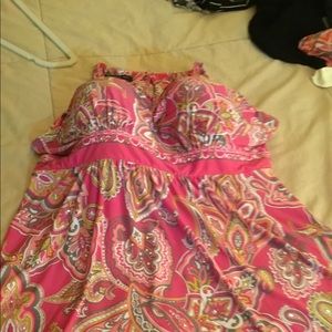 inc pink top with keyhole front and back